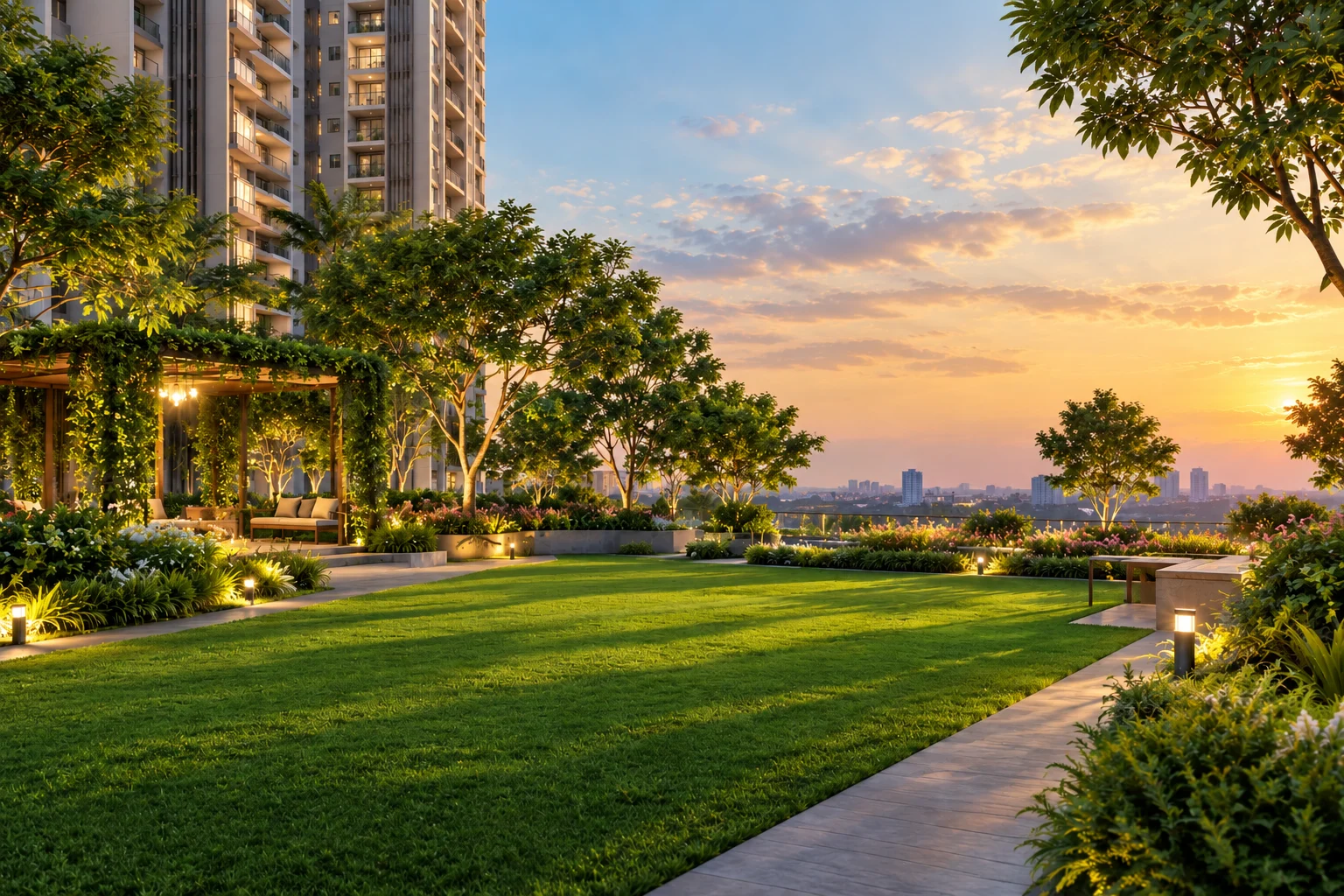 Open green spaces at the township